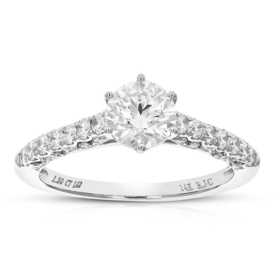 Shop Vir Jewels 1.30 Cttw Round Lab Grown Diamond Engagement Ring 31 Stones 14k White Gold Prong Set 3/4"