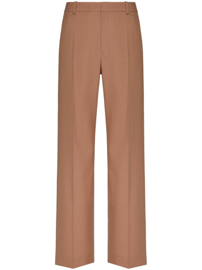 Shop Valentino Garavani Trousers In Brown