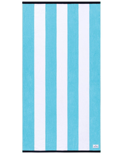 Shop Brooks Brothers Beach Chair Stripe Beach Towel In Blue