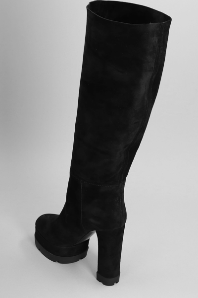 Shop Casadei High Heels Boots In Black Suede