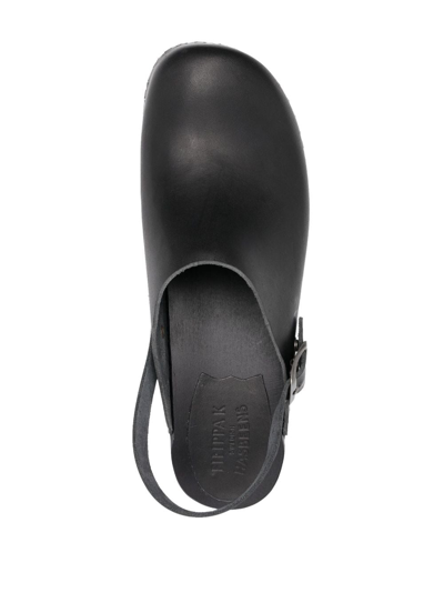 Shop Filippa K X Swedish Hasbeens 48mm Leather Mules In Black