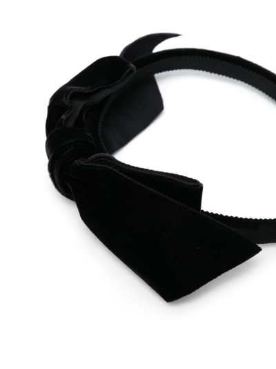 Shop Alessandra Rich Oversize-bow Headband In Black