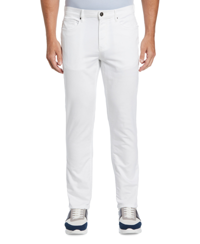 Shop Perry Ellis Men's Anywhere Slim-fit Stretch Dobby Pants In Bright White