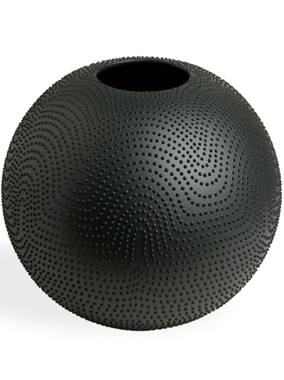 Shop Nuove Forme Arcadia Textured-finish Vase (28cm) In Black