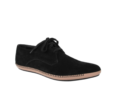 Shop Bottega Veneta Men's Suede Pointed Toe Dress Shoe In Black