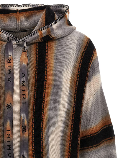 Shop Amiri 'baja Stripe' Hooded Sweater In Multicolor