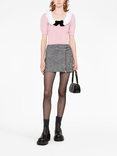 Shop Alessandra Rich Alessandra Mini Skirt In Black