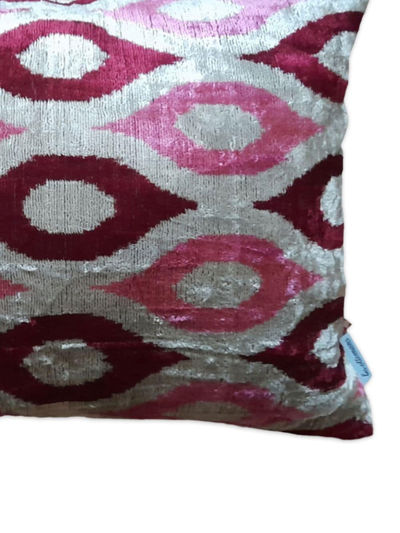 Les-ottomans Velvet Cushion In Blue