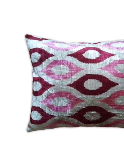 Les-ottomans Velvet Cushion In Blue
