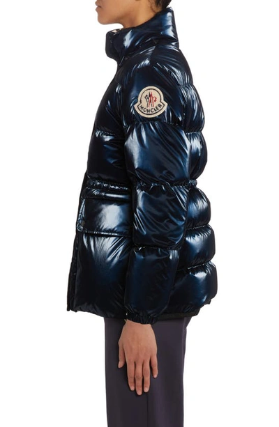 Moncler Herault Down Jacket In Blue Navy