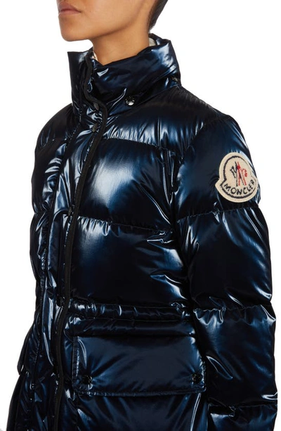 Moncler Herault Down Jacket In Blue Navy
