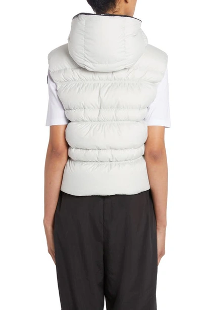 Shop Moncler Weser Hooded Down Puffer Vest In Ice