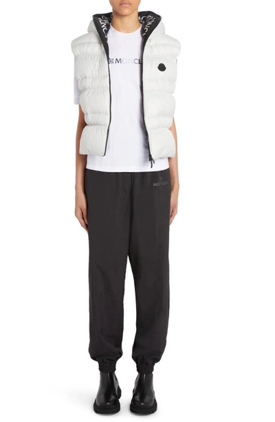 Moncler Weser Hooded Down Puffer Vest In Ice
