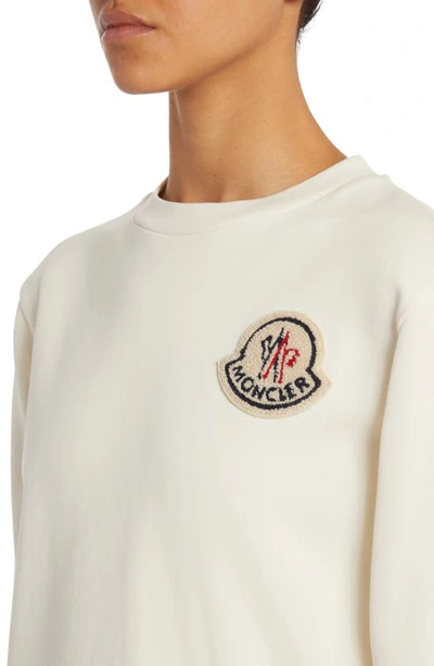 Shop Moncler Logo Patch Sweatshirt In White