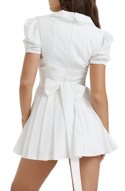 House Of Cb Piera Cotton Blend Fit & Flare Dress In White