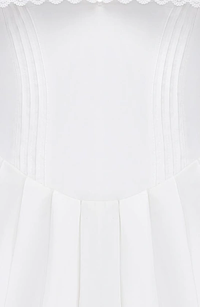 House Of Cb Piera Cotton Blend Fit & Flare Dress In White