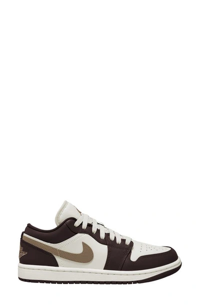 Shop Jordan Air  1 Low Sneaker In Shadow Brown/ Brown Kelp/ Sail