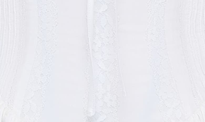 House Of Cb Marcy Pintuck Corset Bodiceminidress In White