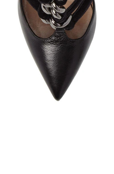 Shop Valentino Garavani Velvet Rope Pointy-toe Pump In Black Leather