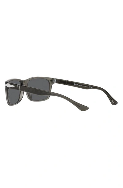 Shop Persol 58mm Rectangular Sunglasses In Dark Grey