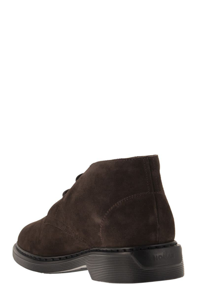 Shop Hogan H576 Ankle Boots In Brown
