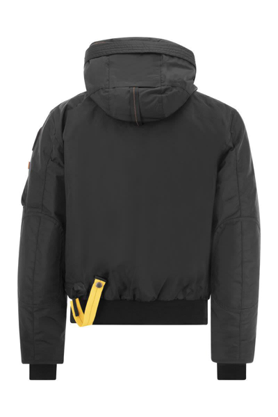 Shop Parajumpers Gobi - Hooded Bomber Jacket In Black