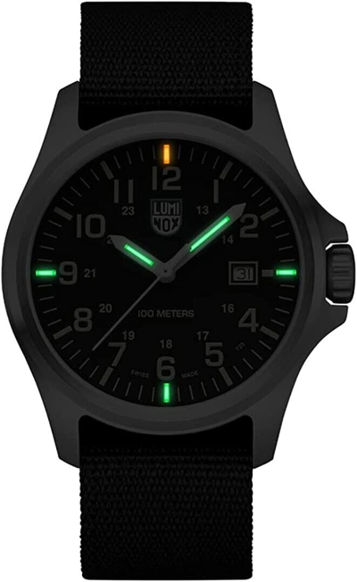 Pre-owned Luminox Patagonia Steel X2.2517 43mm Black Dial 100m Men's Watch Brand