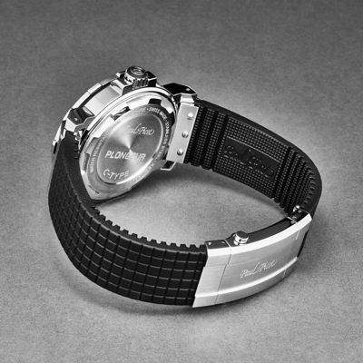 Pre-owned Paul Picot Men's 'c-type' Black Dial Black Strap Automatic Watch P4118.sngnn3016