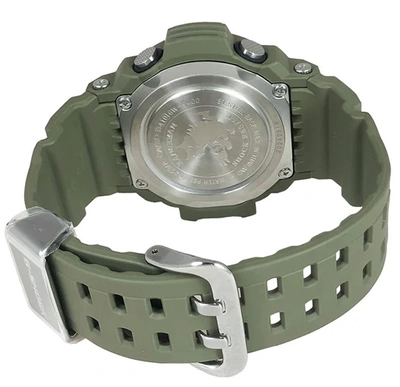 Pre-owned Casio G-shock Master Of G-land 9400 Series Triple Sensor Green Watch Gw9400-3