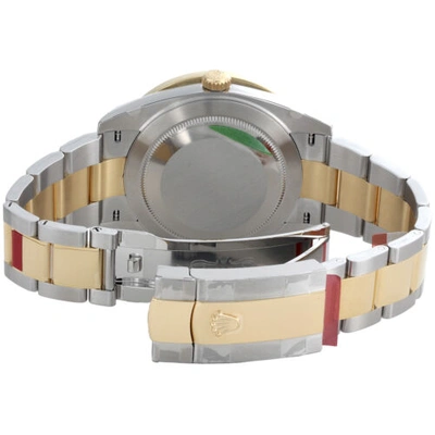 Pre-owned Rolex Mens 126333  Datejust 41mm Two Tone Diamond Watch Champagne Stick Dial 5 Ct In White