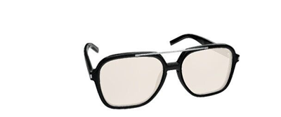 Pre-owned Saint Laurent Sl 545 001 Black/yellow Square Women's Sunglasses