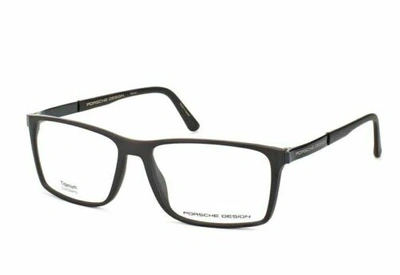 Pre-owned Porsche Design P8260 A Dark Grey Eyeglasses In Clear