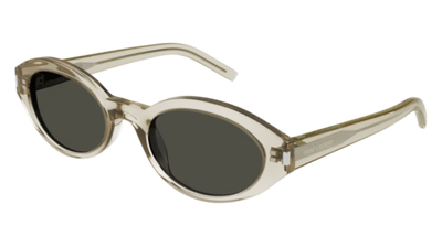 Pre-owned Saint Laurent Sunglasses Sl 567 003 Beige Grey Woman In Gray