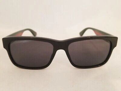 Pre-owned Gucci Gg0340s Sunglasses 006 Black Red Green 58mm Men Italy Authentic