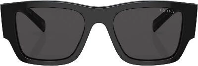 Pre-owned Prada Sunglasses Pr10zs 1ab5s0 54mm Black / Dark Grey Lens In Gray