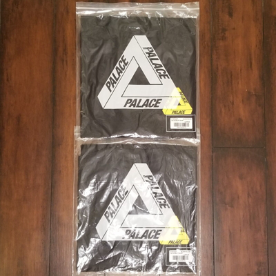 Pre-owned Palace Tri-to Help T-shirts Both Tees Size Large Black/yellow Colorway New/ds