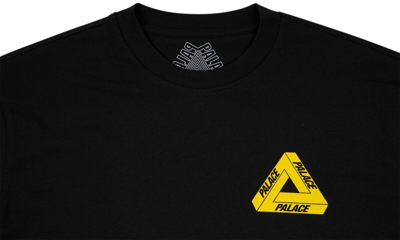 Pre-owned Palace Tri-to Help T-shirts Both Tees Size Large Black/yellow Colorway New/ds
