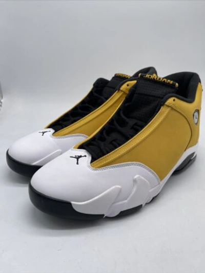Pre-owned Jordan 14 Retro Light Ginger 2022 487471-701 Men's Size 15 In Yellow