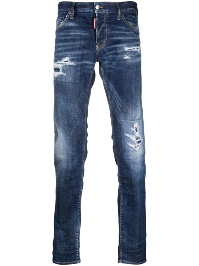 Shop Dsquared2 Cotton Jeans In Denim