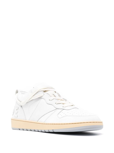 Shop Rhude Leather Shoes In White
