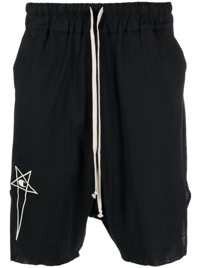 Shop Rick Owens X Champion Shorts With Logo In Black