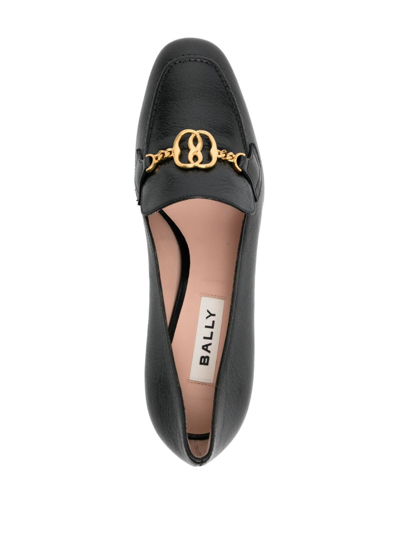 Shop Bally Obrien 50mm Leather Pumps In Black