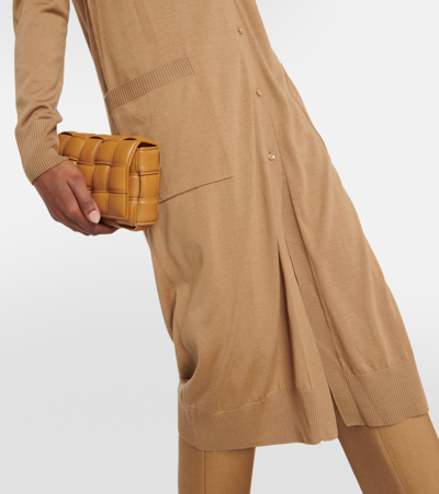 Max Mara Kadiak Wool Cardigan In Beige