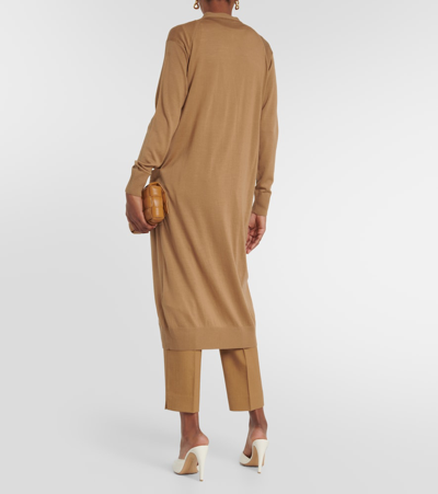 Max Mara Kadiak Wool Cardigan In Beige