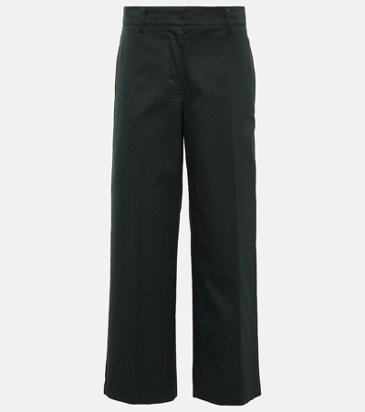 's Max Mara Cotton Straight Pants In Black