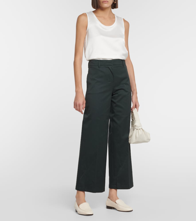 's Max Mara Cotton Straight Pants In Black