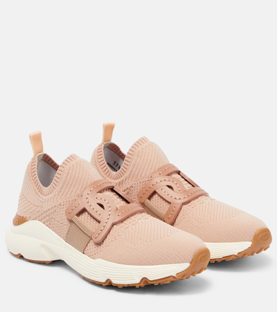 Tod's Technical Fabric Sneakers In Pink