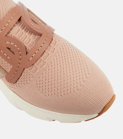 Tod's Technical Fabric Sneakers In Pink