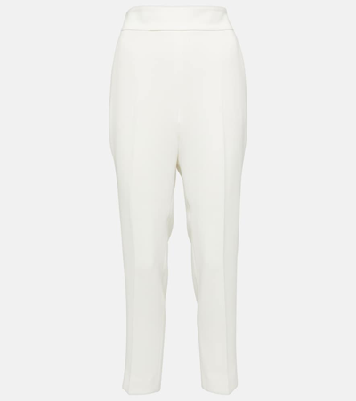 Shop Max Mara Bridal Cady Straight Pants In White