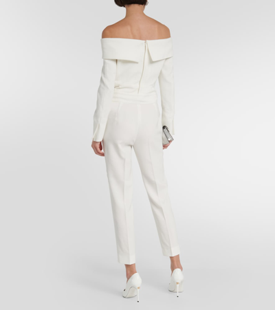 Shop Max Mara Bridal Cady Straight Pants In White